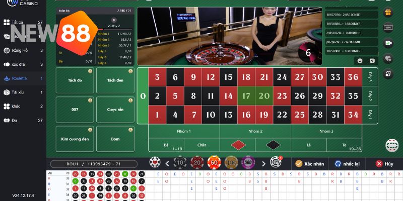 Casino NEW88 mang đến trải nghiệm Roulette thú vị với cơ hội thắng lớn