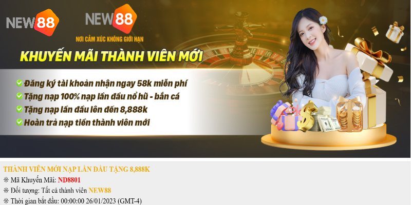 Thông tin về chương trình khuyến mãi nạp đầu nhận 8,888k